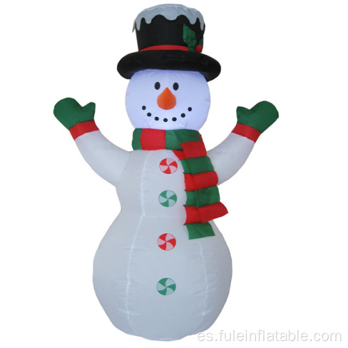 Muñeco de nieve inflable para decoración navideña